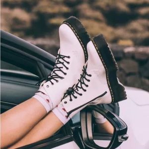 SOLD White Platform Jadon Dr. Martens